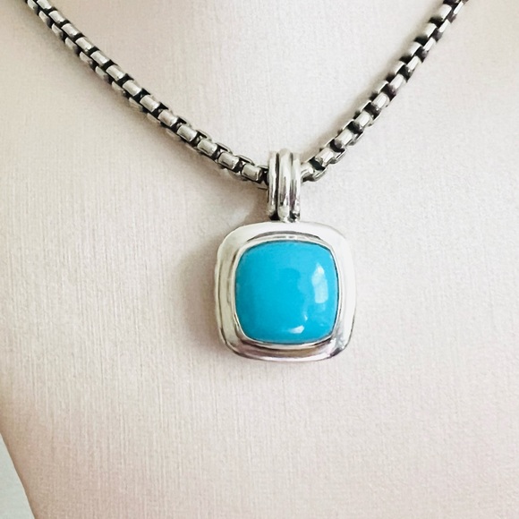David Yurman Turquoise Pendant Necklace - Picture 2 of 12